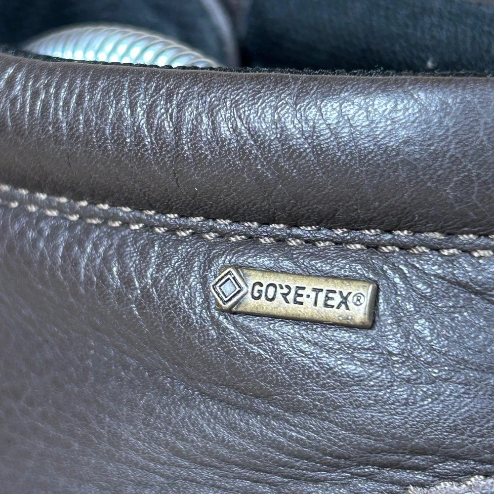ECCO GORE-TEX Waterproof Chukka Boots Mens Size 9(42)-Brown Leather Ankle Boots